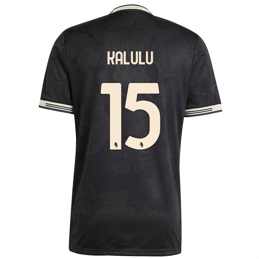 גברים כדורגל פייר קלולו #15 שחור לבן ירוק ג'רזי קיט שלישי 2025/26