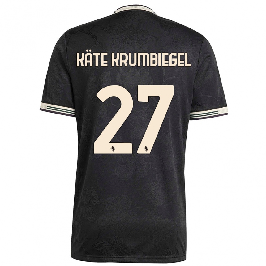 גברים כדורגל פוליינה קרומביגל #27 שחור לבן ירוק ג'רזי קיט שלישי 2025/26