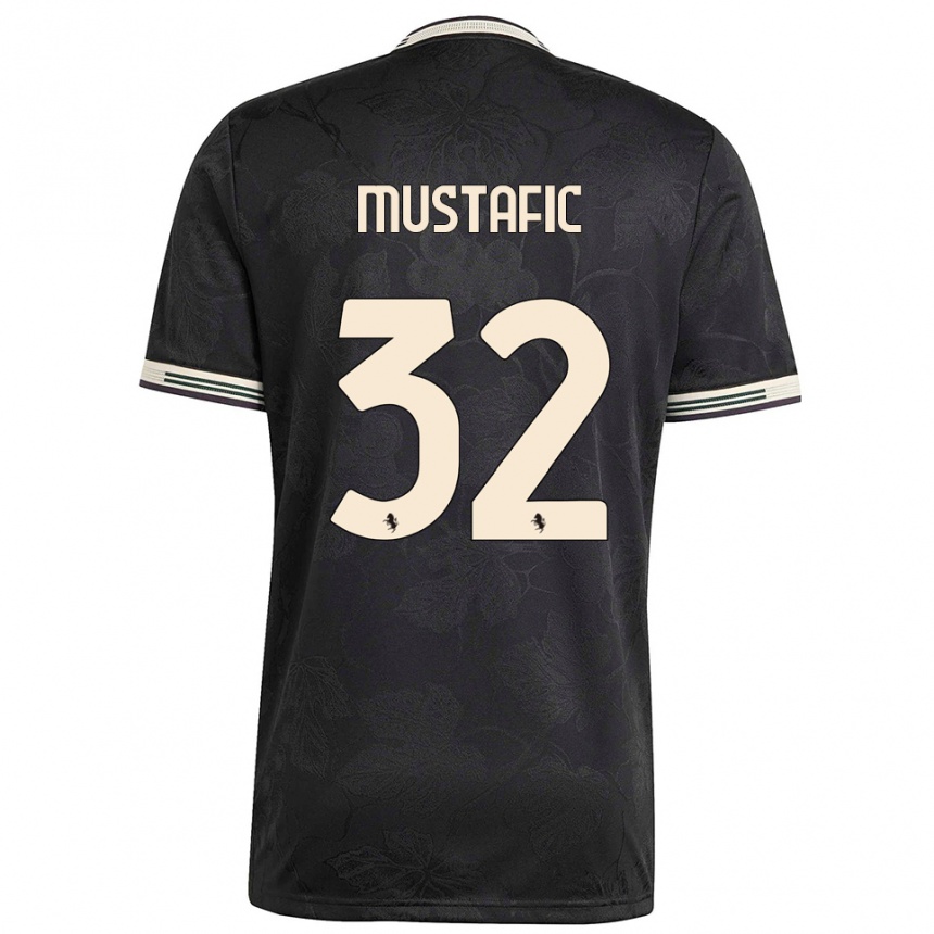 גברים כדורגל Emma Mustafic #32 שחור לבן ירוק ג'רזי קיט שלישי 2025/26