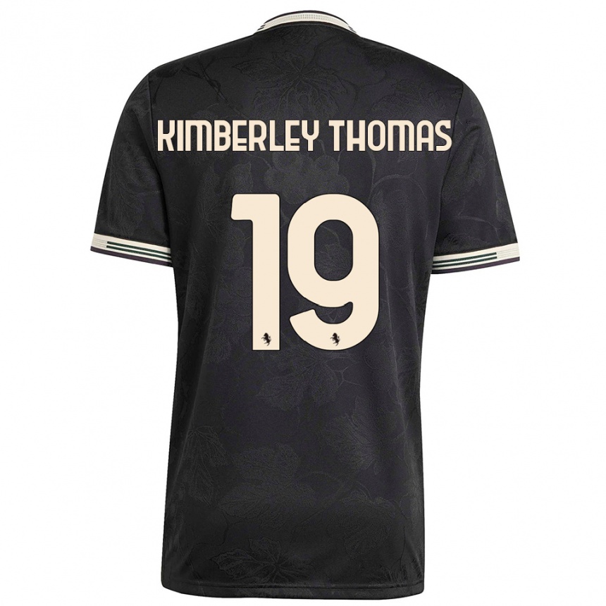 גברים כדורגל לינדזי תומס #19 שחור לבן ירוק ג'רזי קיט שלישי 2025/26