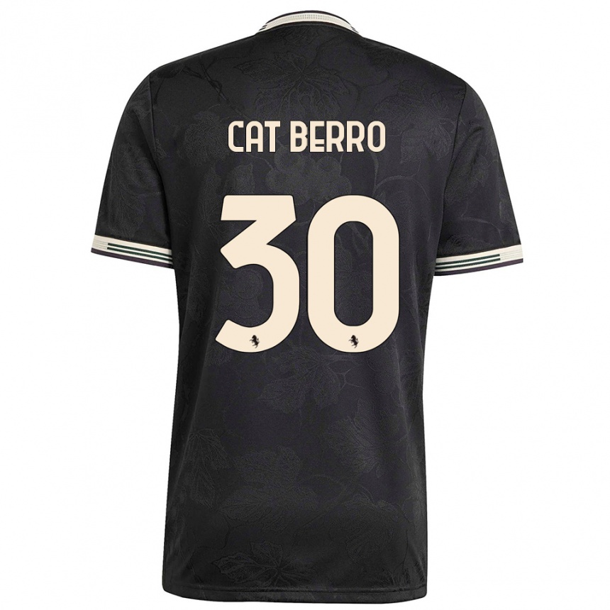 גברים כדורגל סימון קאט ברו #30 שחור לבן ירוק ג'רזי קיט שלישי 2025/26