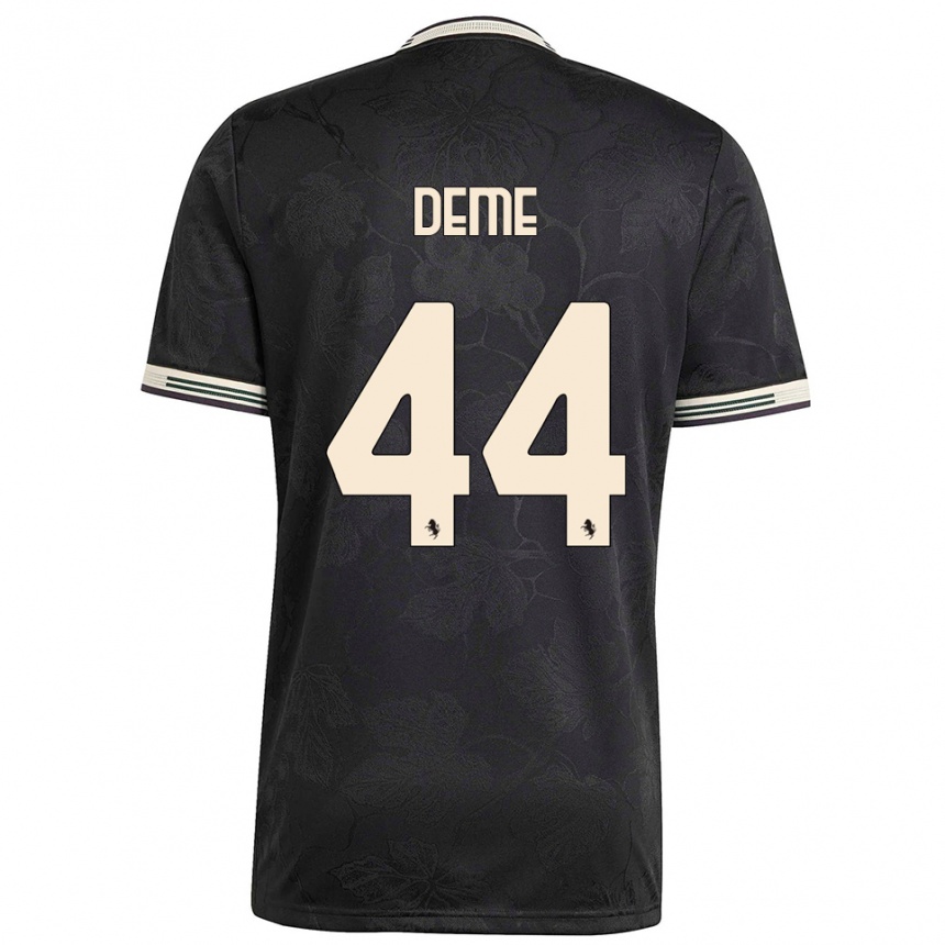 גברים כדורגל Serigne Deme #44 שחור לבן ירוק ג'רזי קיט שלישי 2025/26