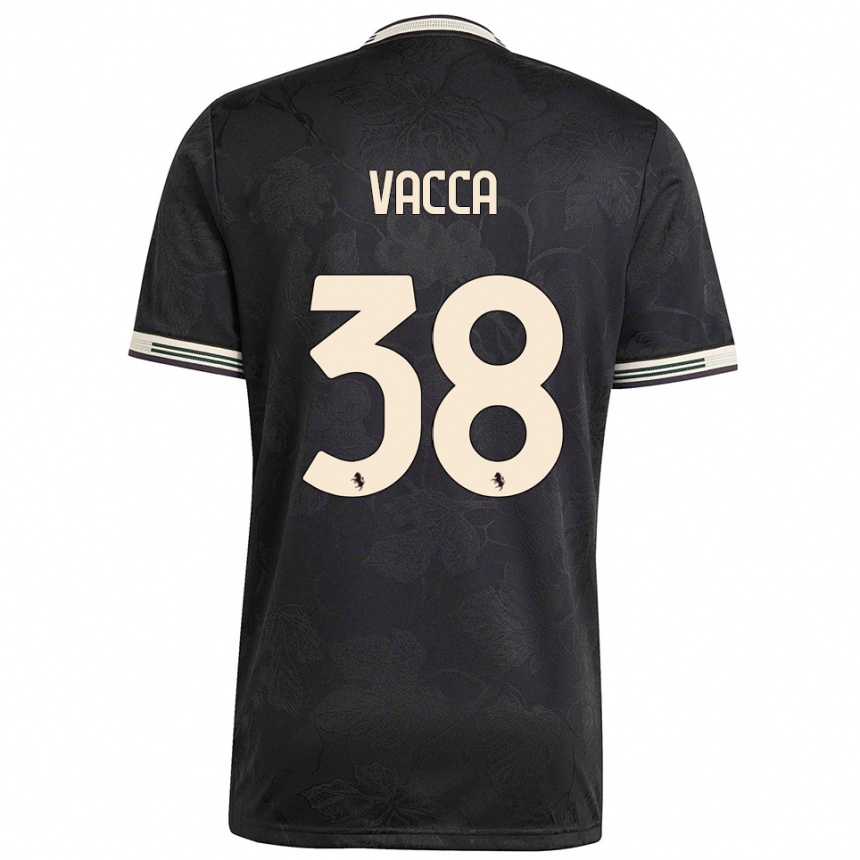 גברים כדורגל אלסיו ואקה #38 שחור לבן ירוק ג'רזי קיט שלישי 2025/26