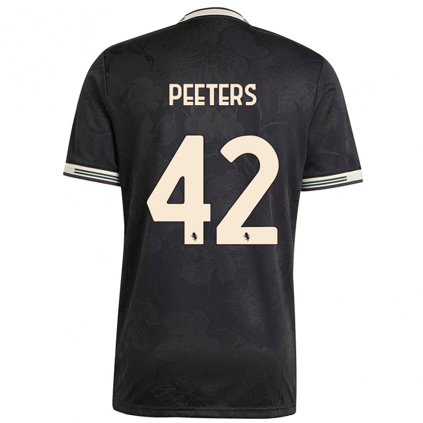 גברים כדורגל דאודה פיטרס #42 שחור לבן ירוק ג'רזי קיט שלישי 2025/26