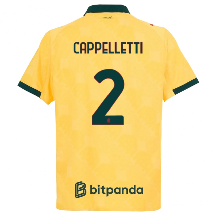 גברים כדורגל מתיה קפלטי #2 צהוב שחור ג'רזי קיט שלישי 2025/26