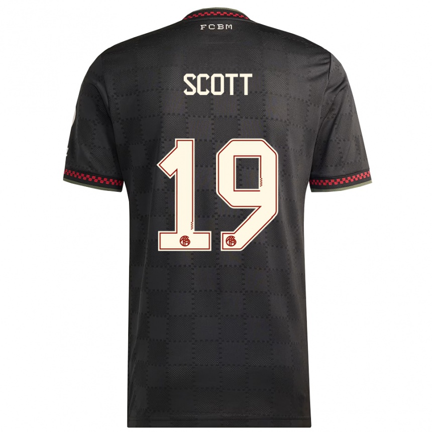 גברים כדורגל Michael Scott #19 שחור לבן ג'רזי קיט שלישי 2025/26