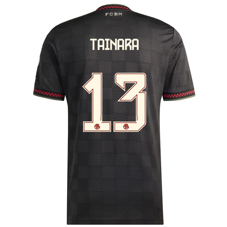 גברים כדורגל טיינרה #13 שחור לבן ג'רזי קיט שלישי 2025/26