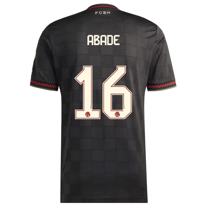 גברים כדורגל Daniel Abade #16 שחור לבן ג'רזי קיט שלישי 2025/26