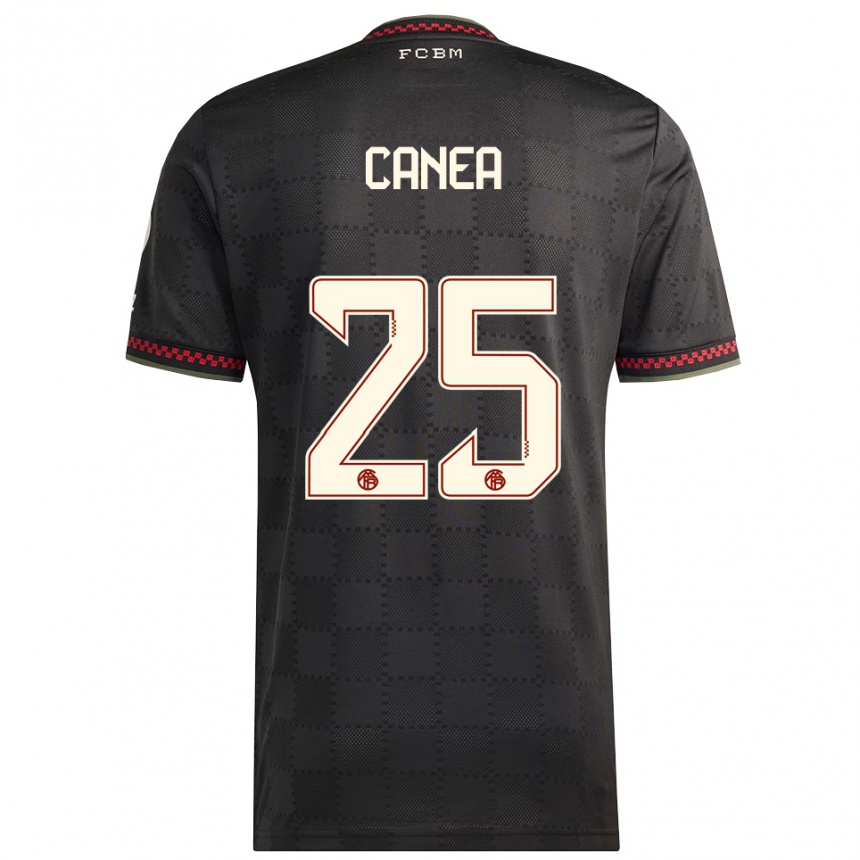 גברים כדורגל נדיר Canea #25 שחור לבן ג'רזי קיט שלישי 2025/26