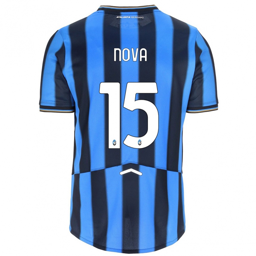 נשים כדורגל Riccardo Nova #15 תכלת שחור ג'רזי ביתית 2025/26