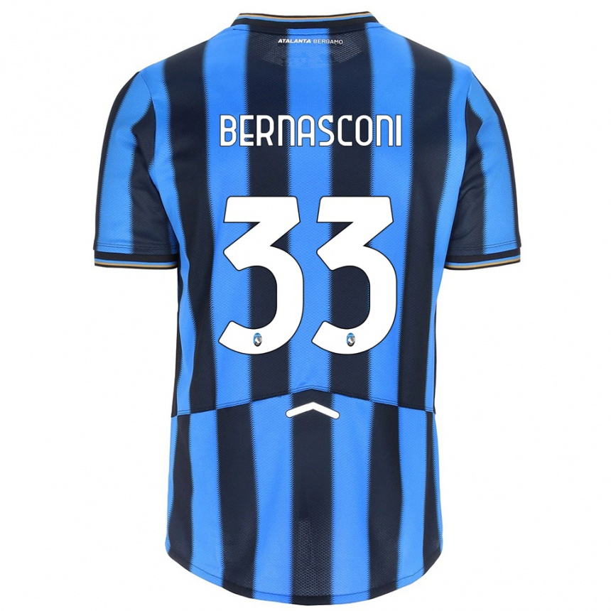 נשים כדורגל לורנצו ברנסקוני #33 תכלת שחור ג'רזי ביתית 2025/26