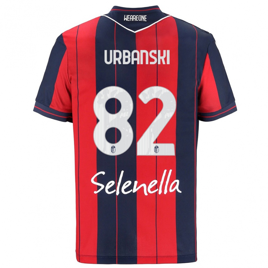 נשים כדורגל קצפר אורבנסקי #82 אדום נייבי ג'רזי ביתית 2025/26