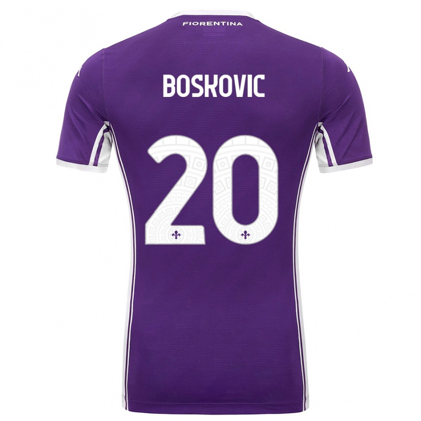 נשים כדורגל Matko Boskovic #20 סגול לבן ג'רזי ביתית 2025/26
