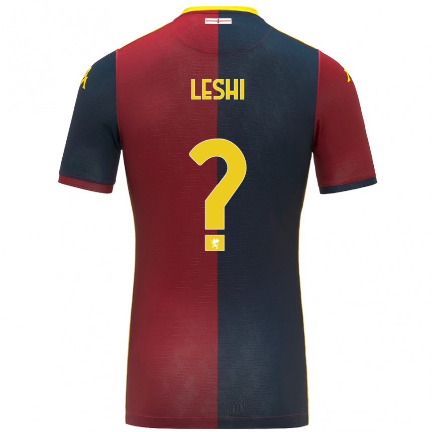 נשים כדורגל Arber Leshi #0 אדום כחול מלכותי ג'רזי ביתית 2025/26