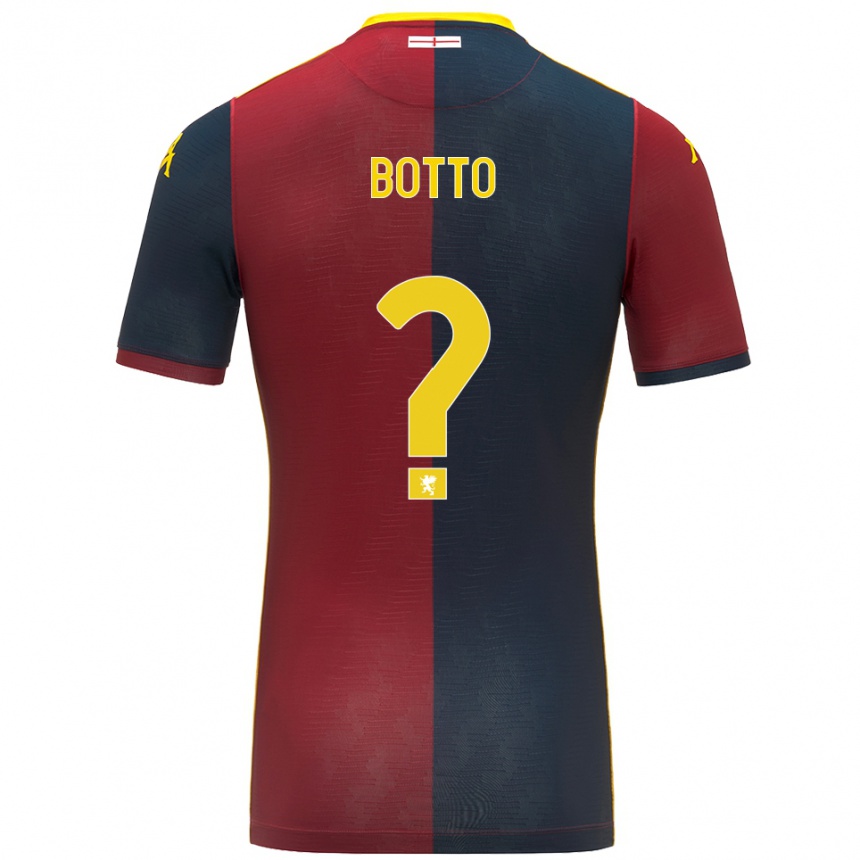 נשים כדורגל Achille Botto #0 אדום כחול מלכותי ג'רזי ביתית 2025/26