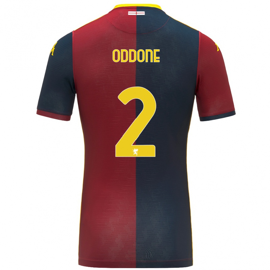 נשים כדורגל Riccardo Oddone #2 אדום כחול מלכותי ג'רזי ביתית 2025/26