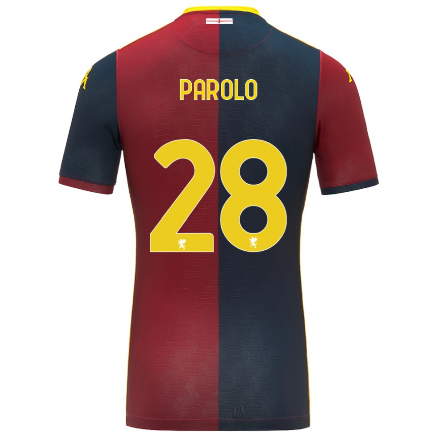 נשים כדורגל Lucrezia Parolo #28 אדום כחול מלכותי ג'רזי ביתית 2025/26