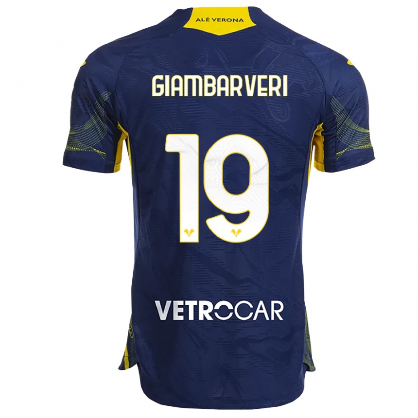 נשים כדורגל Mattia Giambarveri #19 נייבי צהוב ג'רזי ביתית 2025/26