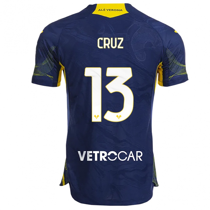 נשים כדורגל חואן מנואל קרוז #13 נייבי צהוב ג'רזי ביתית 2025/26