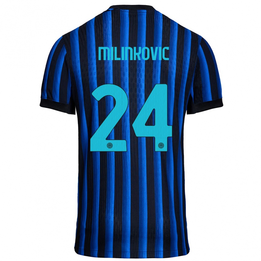 נשים כדורגל Marija Milinković #24 שחור כחול ג'רזי ביתית 2025/26