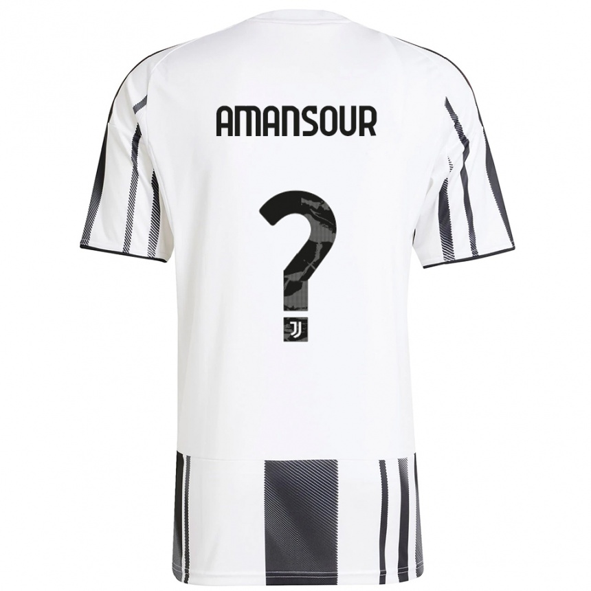 נשים כדורגל Adam Amansour #0 לבן שחור ג'רזי ביתית 2025/26