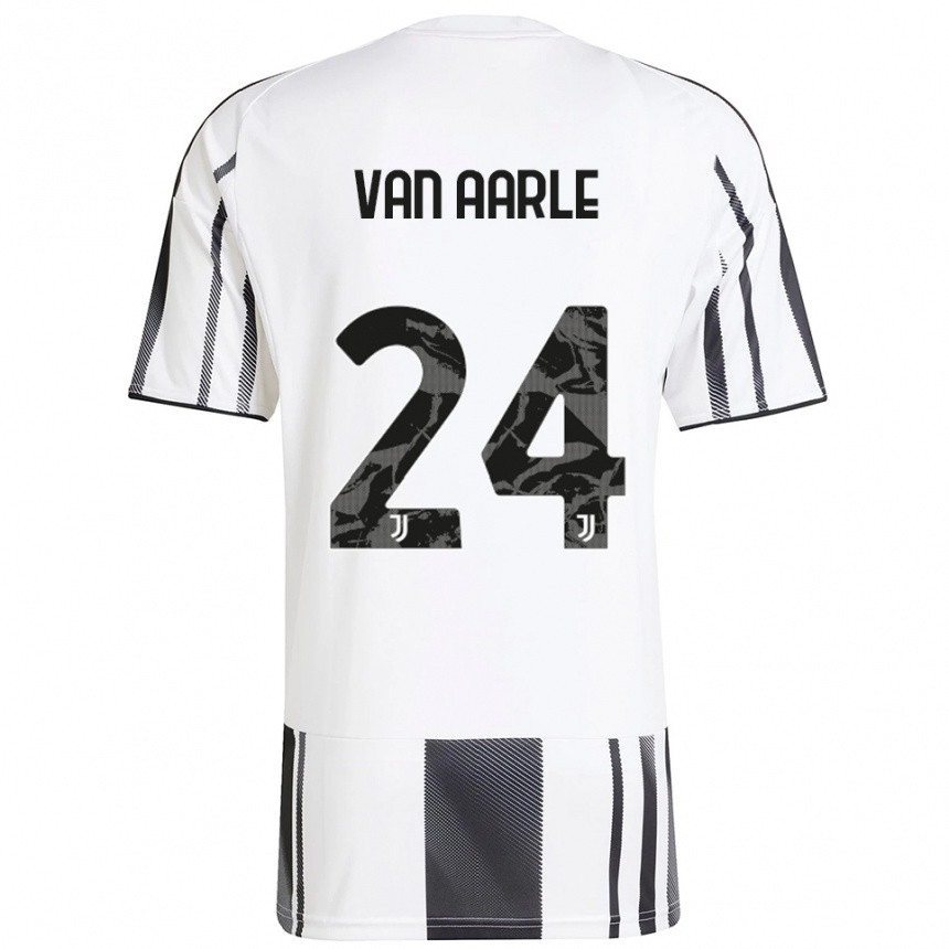 נשים כדורגל Shane Van Aarle #24 לבן שחור ג'רזי ביתית 2025/26