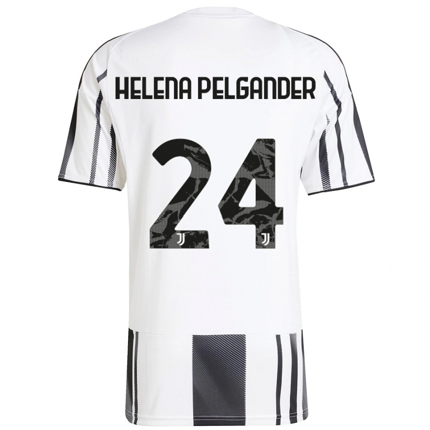 נשים כדורגל Elsa Helena Pelgander #24 לבן שחור ג'רזי ביתית 2025/26