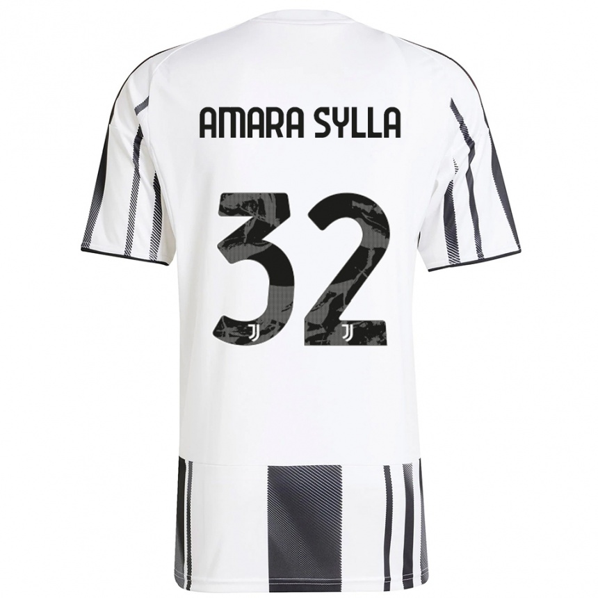 נשים כדורגל Idris Amara Sylla #32 לבן שחור ג'רזי ביתית 2025/26