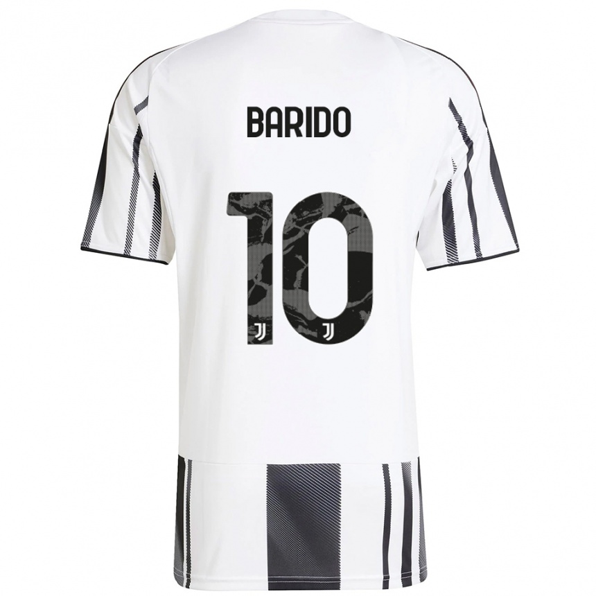נשים כדורגל Francisco Barido #10 לבן שחור ג'רזי ביתית 2025/26