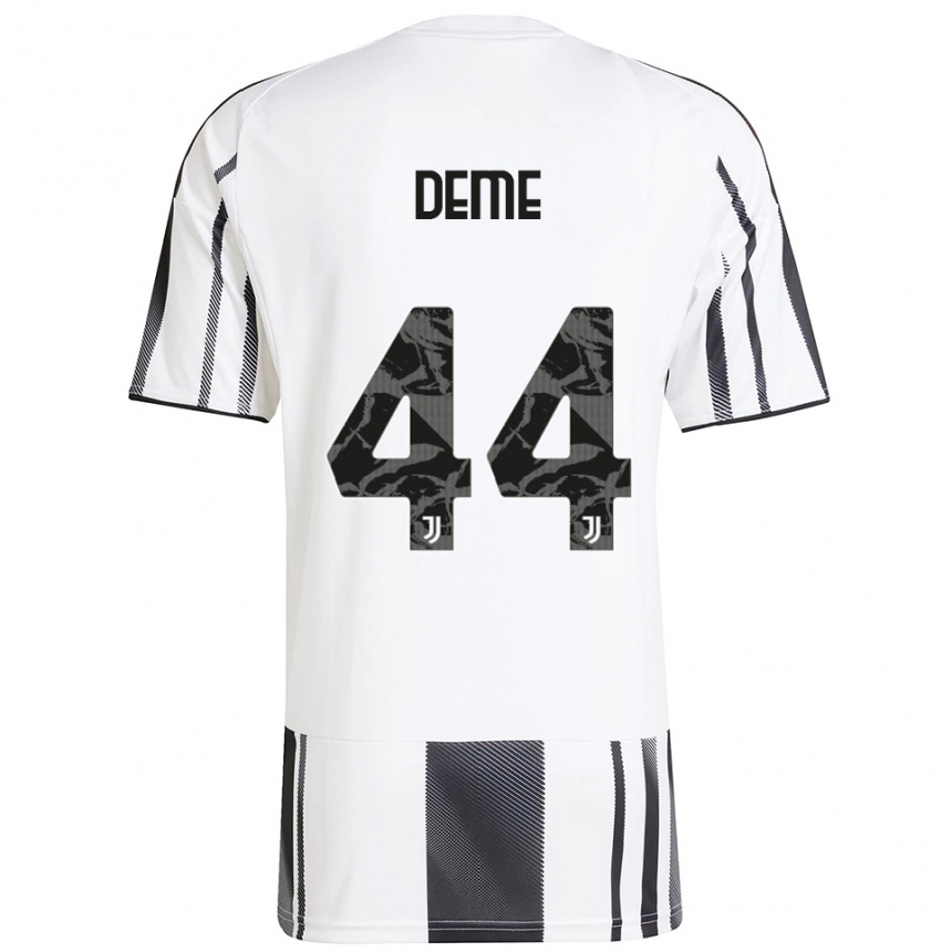 נשים כדורגל Serigne Deme #44 לבן שחור ג'רזי ביתית 2025/26
