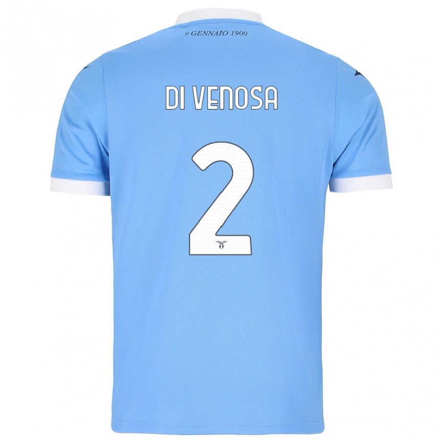 נשים כדורגל Rocco Di Venosa #2 תכלת לבן ג'רזי ביתית 2025/26