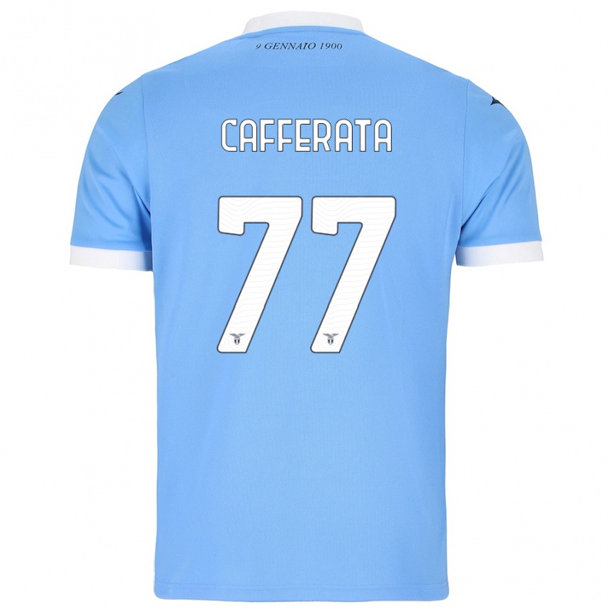 נשים כדורגל פדריקה קפראטה #77 תכלת לבן ג'רזי ביתית 2025/26