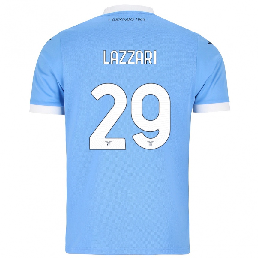 נשים כדורגל מנואל לאצארי #29 תכלת לבן ג'רזי ביתית 2025/26