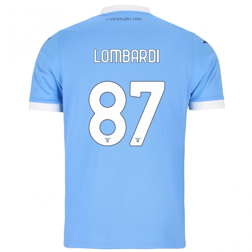 נשים כדורגל כריסטיאנו לומברדי #87 תכלת לבן ג'רזי ביתית 2025/26