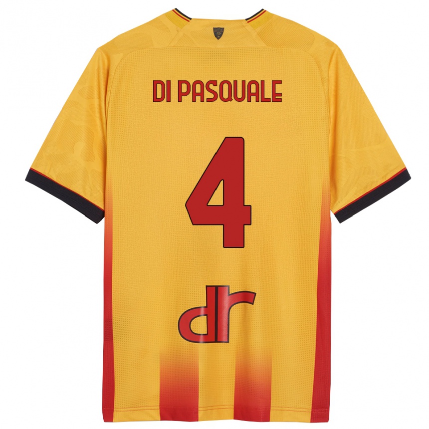 נשים כדורגל Alessandro Di Pasquale #4 צהוב כתום ג'רזי ביתית 2025/26