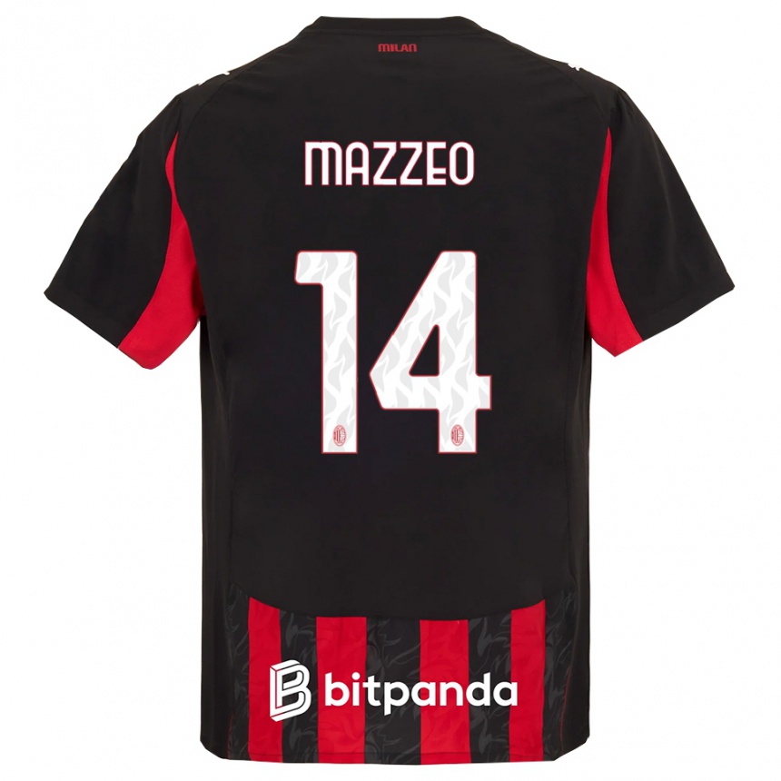 נשים כדורגל Kevin Mazzeo #14 אדום שחור ג'רזי ביתית 2025/26
