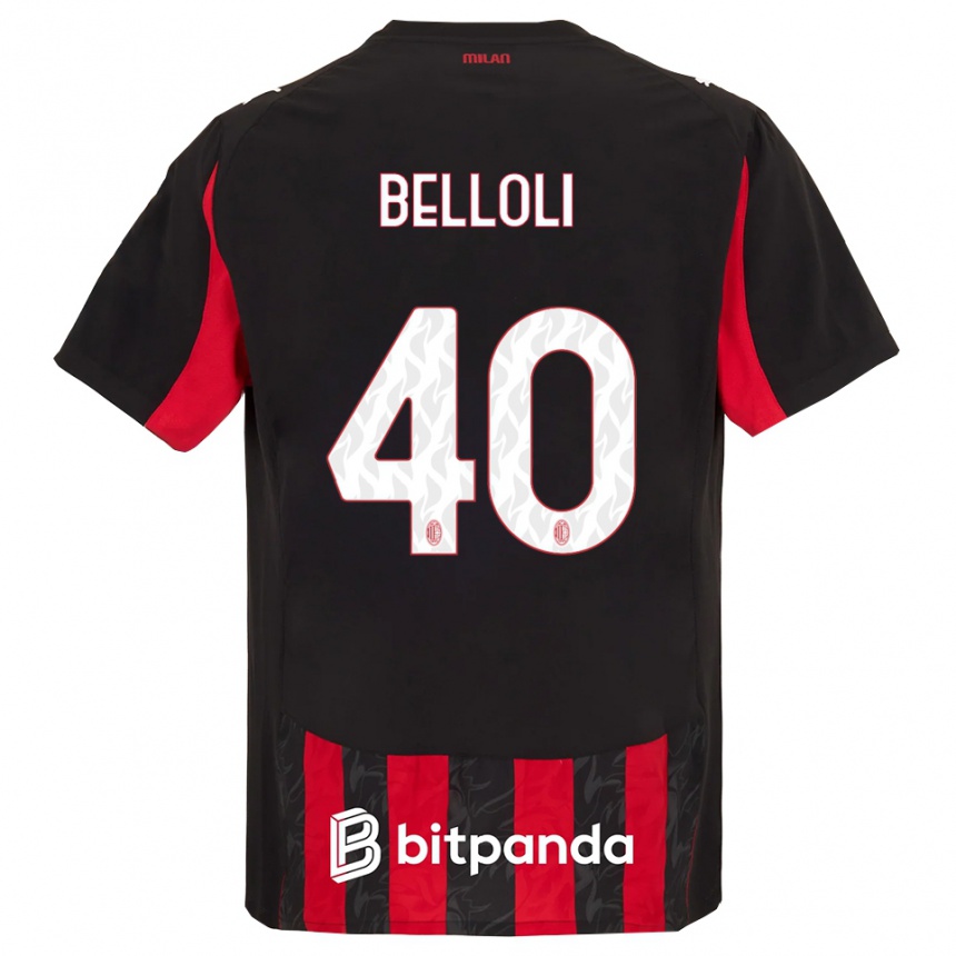 נשים כדורגל Sofia Belloli #40 אדום שחור ג'רזי ביתית 2025/26
