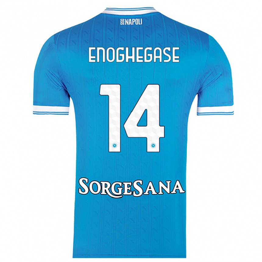 נשים כדורגל Favour Enoghegase #14 תכלת לבן ג'רזי ביתית 2025/26