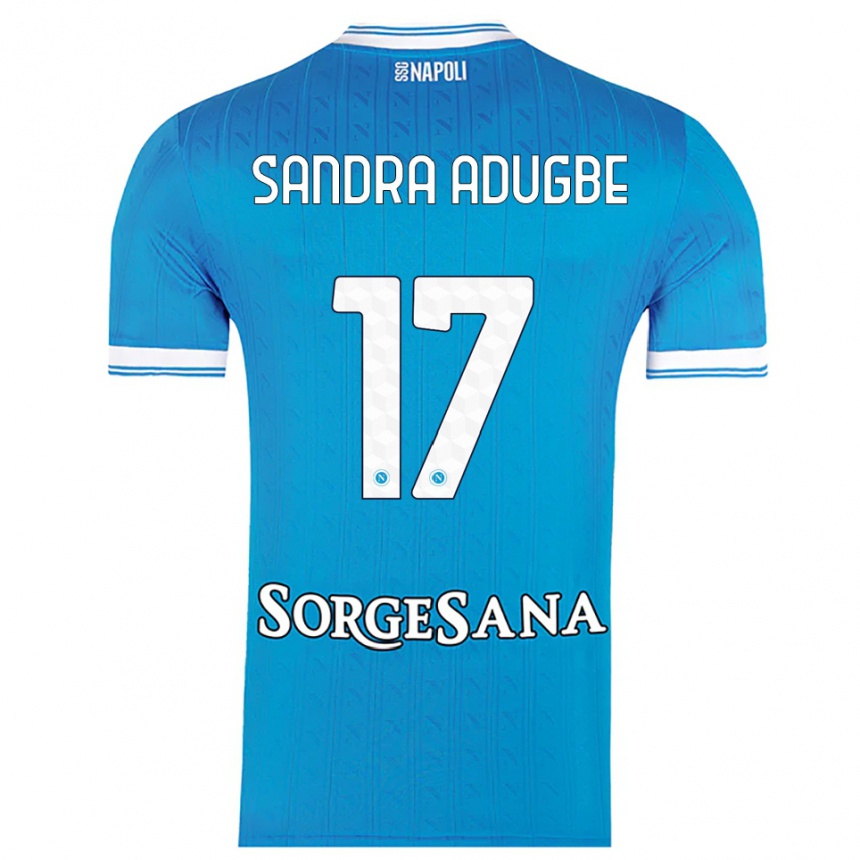 נשים כדורגל Olamide Sandra Adugbe #17 תכלת לבן ג'רזי ביתית 2025/26