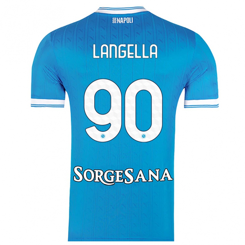 נשים כדורגל Gabriella Langella #90 תכלת לבן ג'רזי ביתית 2025/26