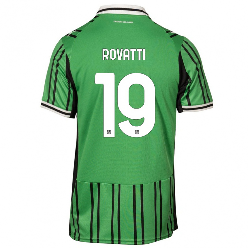 נשים כדורגל Matteo Rovatti #19 ירוק שחור ג'רזי ביתית 2025/26