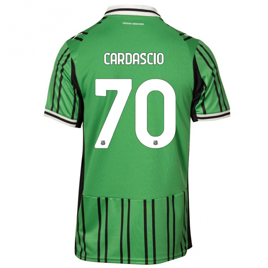 נשים כדורגל Alessandro Cardascio #70 ירוק שחור ג'רזי ביתית 2025/26 נשים כדורגל Alessandro Cardascio #70 ירוק שחור ג'רזי ביתית 2025/26