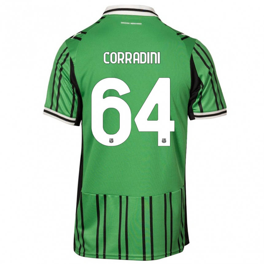 נשים כדורגל Francesco Corradini #64 ירוק שחור ג'רזי ביתית 2025/26