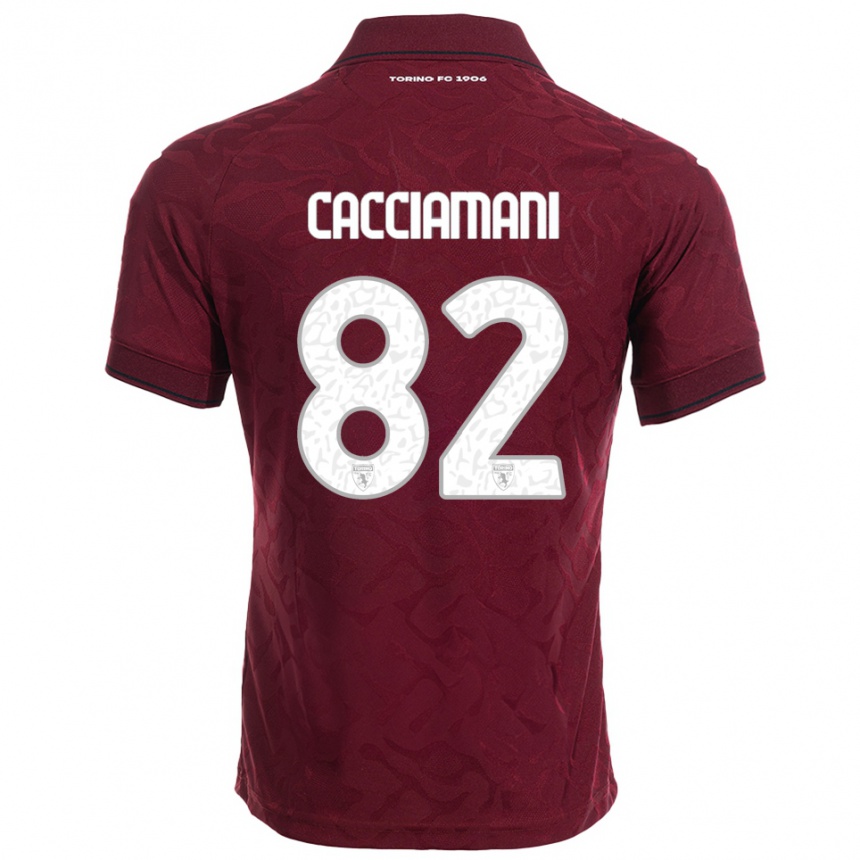 נשים כדורגל אלסיו קצ'אמני #82 בורגונדי לבן ג'רזי ביתית 2025/26