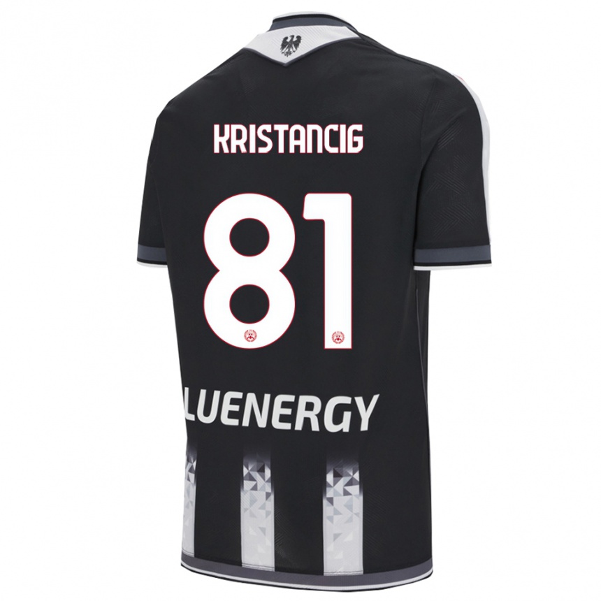 נשים כדורגל Luca Kristancig #81 שחור לבן ג'רזי ביתית 2025/26