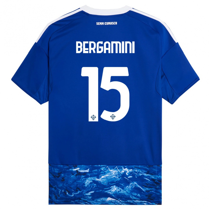 נשים כדורגל Mattia Bergamini #15 כחול לבן ג'רזי ביתית 2025/26