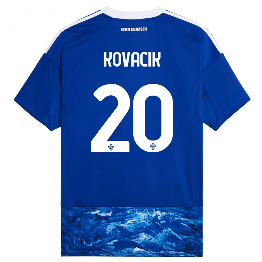 נשים כדורגל פטר קובאצ'יק #20 כחול לבן ג'רזי ביתית 2025/26