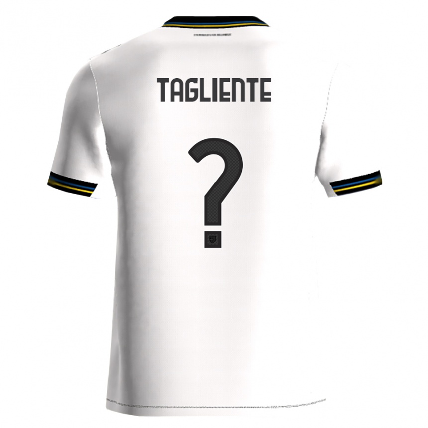 נשים כדורגל Anthony Tagliente #0 לבן שחור ג'רזי ביתית 2025/26