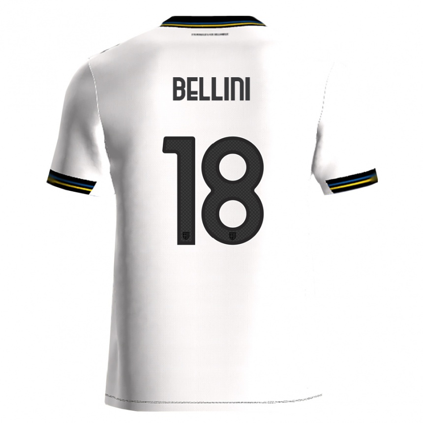 נשים כדורגל Gabriele Bellini #18 לבן שחור ג'רזי ביתית 2025/26