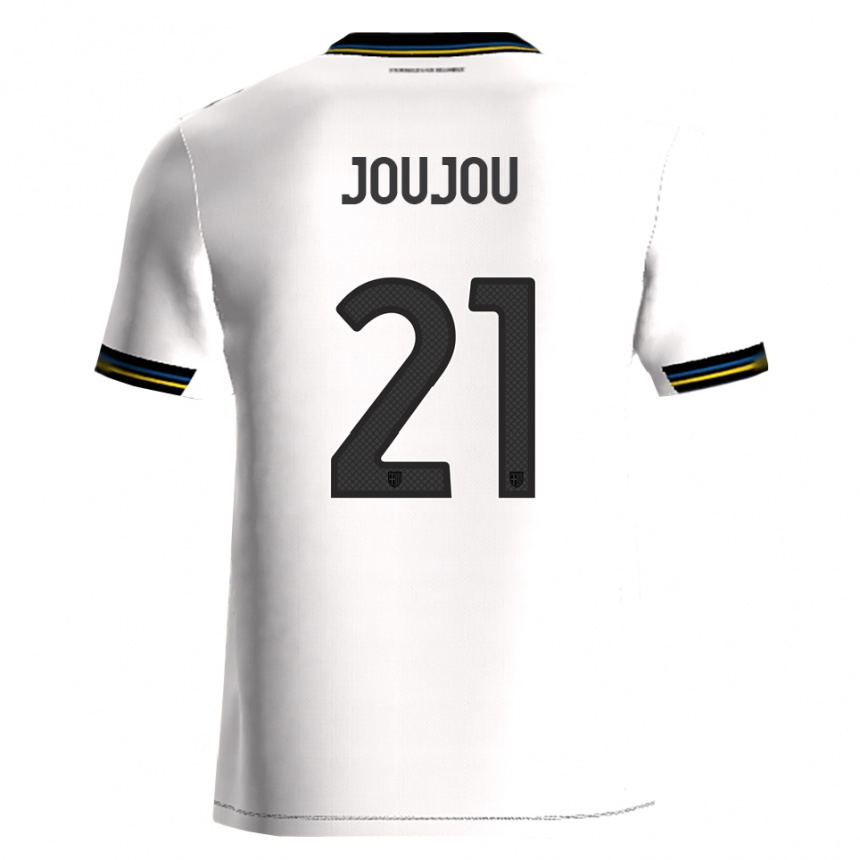 נשים כדורגל Antoine Joujou #21 לבן שחור ג'רזי ביתית 2025/26